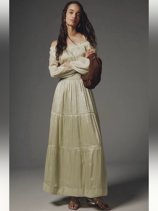 Anthropologie Dresses & Skirts - Anthropologie Romantic Somerset Off Shoulder Maxi Dress NWT Small Wedding